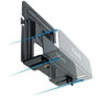 Tooq TQMPM4776 Soporte Universal de Pared para Router, MiniPC y Multimedia, Negro
